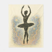 Ballerina in Graziöser Anmut - Sanfte Farben フリースブランケット (正面)