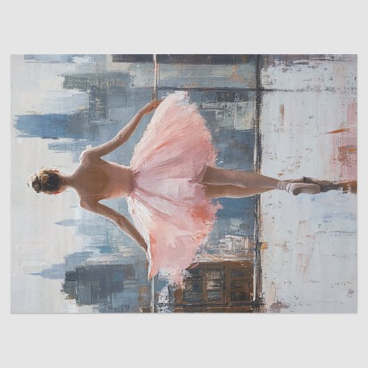 Ballerina in the City Impressionist Decompage 薄葉紙 (正面)