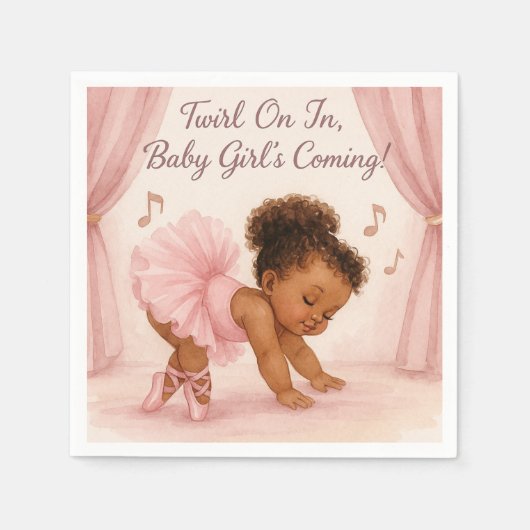 Ballerina in the Making スタンダードカクテルナプキン (正面)