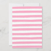 Ballerina Let's Dance & Twirl Pink Party Birthday  招待状 (裏面)