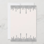  Ballerina Masque Glitter Drips Quinceanera 招待状 (裏面)