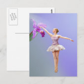 Ballerina, Orchid on Purpleはがき ポストカード (正面/裏面)