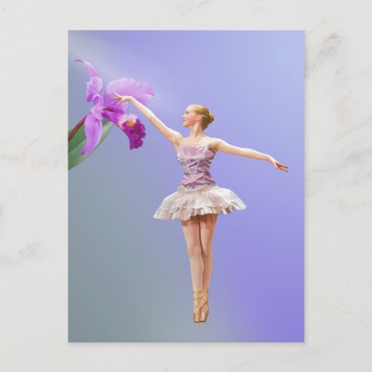 Ballerina, Orchid on Purpleはがき ポストカード (正面)