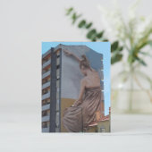 ballerina painting wall building city ballerina ポストカード (スタンド正面)