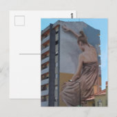 ballerina painting wall building city ballerina ポストカード (正面/裏面)