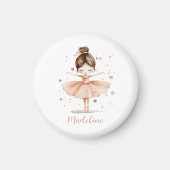 Ballerina Personalized Name Girly マグネット (正面)
