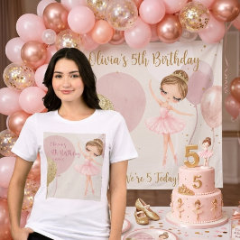 Ballerina Pink tutu Ballet Dancer Girl Birthday トライブレンドＴシャツ