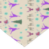 Ballerina Roses Deer Holiday Art  テーブルクロス (アングル)