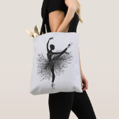 Ballerina Silhouette Tote Bag | Ballet Dancer Gift トートバッグ (クローズアップ)