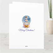 Ballerina Snow Globe Christmas Holiday Card カード (裏面)