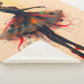 Ballerina Tanzt in Farbexplosion シェルパブランケット (3/4)