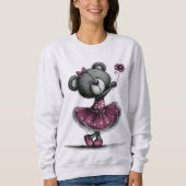 Ballerina Teddy Bear Valentine Sweatshirt スウェットシャツ (正面)