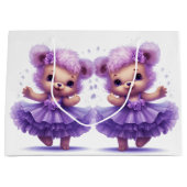 Ballerina Teddy Bears ラージペーパーバッグ (正面)