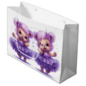 Ballerina Teddy Bears ラージペーパーバッグ (正面アングル)