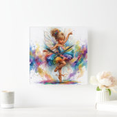 Ballerina Wall Clock スクエア壁時計 (ホーム)