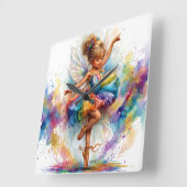 Ballerina Wall Clock スクエア壁時計 (傾斜)