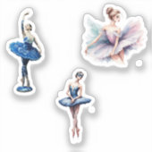 ballerina watercolor  シール (正面)