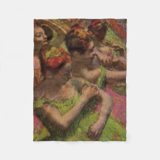 Ballerinas Adjusting Their Dresses (Edgar Degas) フリースブランケット (正面)
