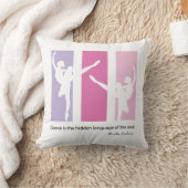 Ballerinas Dancing Quote Pink クッション (ブランケット)