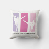 Ballerinas Dancing Quote Pink クッション (裏面)