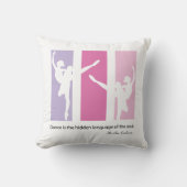 Ballerinas Dancing Quote Pink クッション (正面)