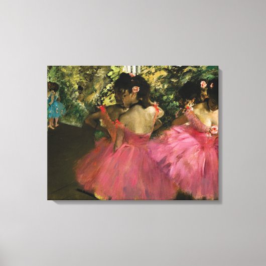 Ballerinas in Pink by Edgar Degas キャンバスプリント (正面)