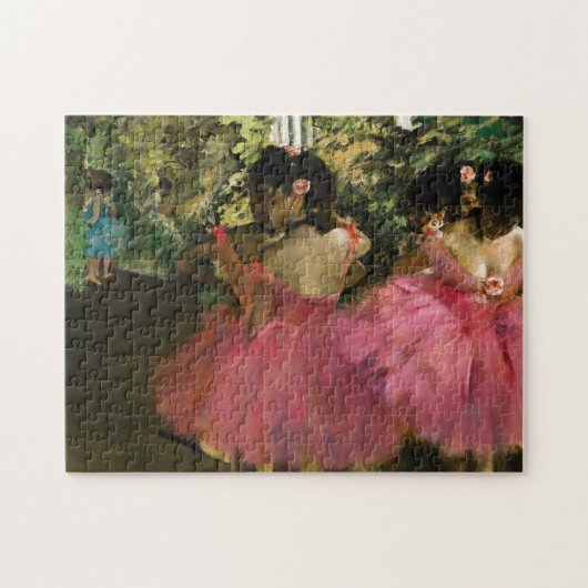 Ballerinas in Pink by Edgar Degas ジグソーパズル (横)