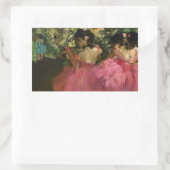 Ballerinas in Pink by Edgar Degas 長方形シール (バッグ)