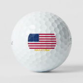 Balles de golf Drapeau américain ゴルフボール (正面)