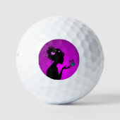 Balles De Golf La femme papillons violets ゴルフボール (正面)