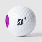 Balles De Golf La femme papillons violets ゴルフボール (ロゴ)