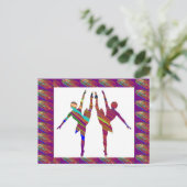 BALLETダンサー：非常に芸術的ダンスの構成 ポストカード (スタンド正面)