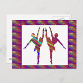 BALLETダンサー：非常に芸術的ダンスの構成 ポストカード (正面/裏面)