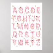Ballet Alphabet ABC Poster Kids Room Decor ポスター (正面)