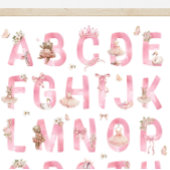 Ballet Bear Alphabet ABC Poster Kids Room Decor ポスター