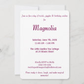 Ballet Bear Birthday Invitation 招待状 (裏面)