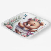 Ballet Bear Birthday Plates ペーパープレート (傾斜あり)