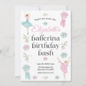Ballet Birthday Invitation 招待状 (正面)