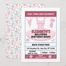 Ballet Birthday Party Invitation