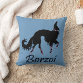 Ballet Borzoi Beauty In Black クッション (ブランケット)