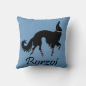 Ballet Borzoi Beauty In Black クッション (裏面)