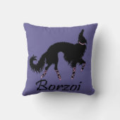 Ballet Borzoi Beauty In Black クッション (裏面)