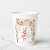 Ballet Bunny Birthday Floral Arch Paper Cups 紙コップ (裏面)