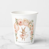 Ballet Bunny Birthday Floral Arch Paper Cups 紙コップ (正面)