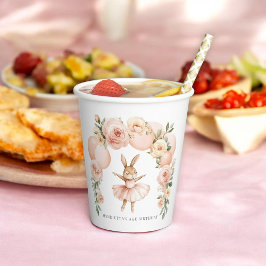 Ballet Bunny Birthday Floral Arch Paper Cups 紙コップ