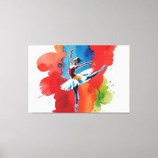 Ballet con la fuerza expresiva del arte abstracto  キャンバスプリント