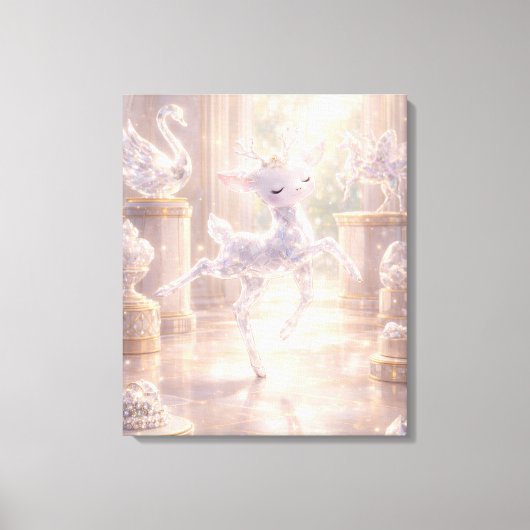 Ballet Crystal Deer Canvas Print キャンバスプリント (正面)