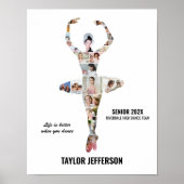 Ballet Dance Photo Collage Custom Ballerina ポスター (正面)