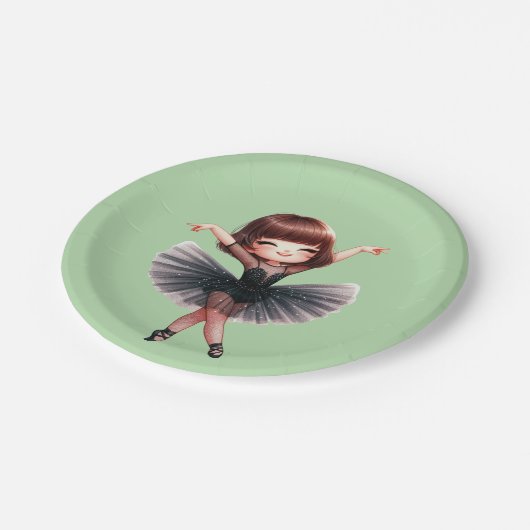 Ballet Dancer ペーパープレート (アングル)