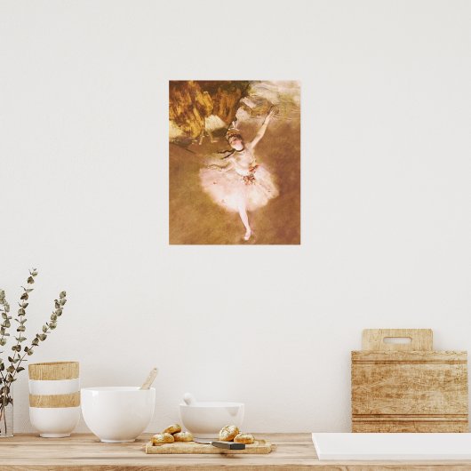 Ballet Dancer Degas Star Painting ポスター (キッチン)